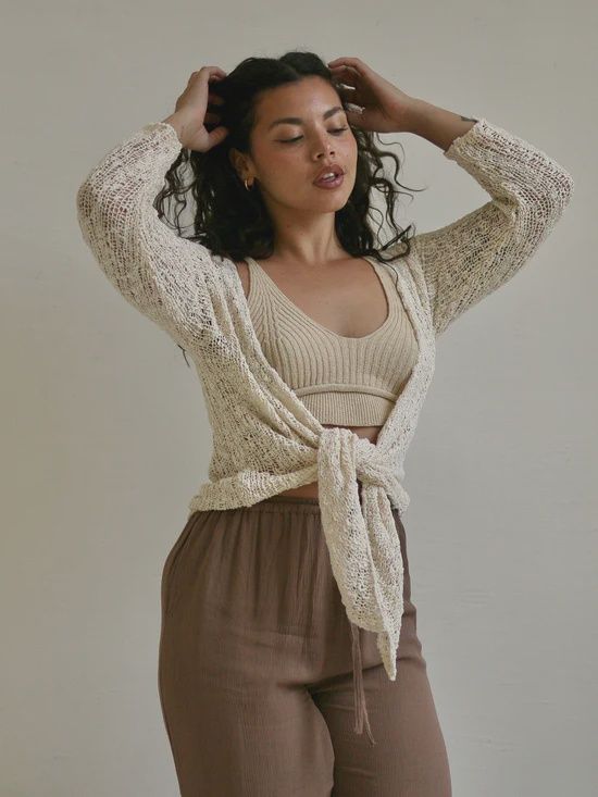 Textured Shrug, Colour: Cream, Size: SM/MD