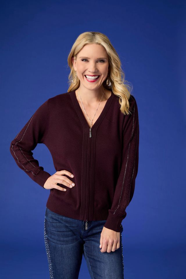 Lauren Lightweight Sweater, Color: Wine, Size: XS