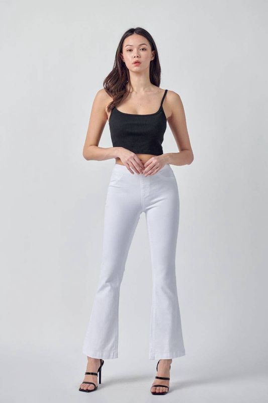 White Flare Jegging