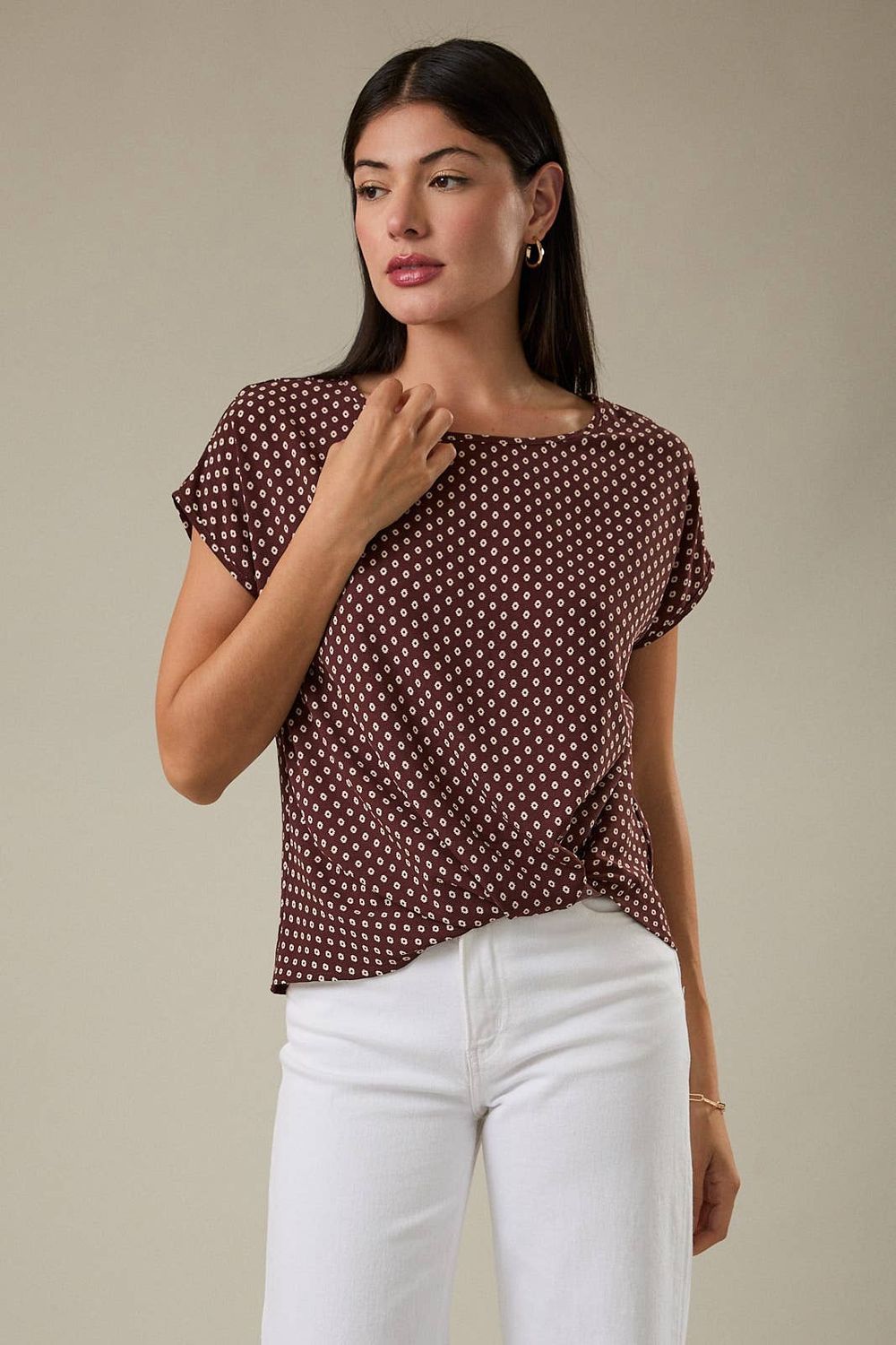 Everyday Side Knot Tee, Size: S