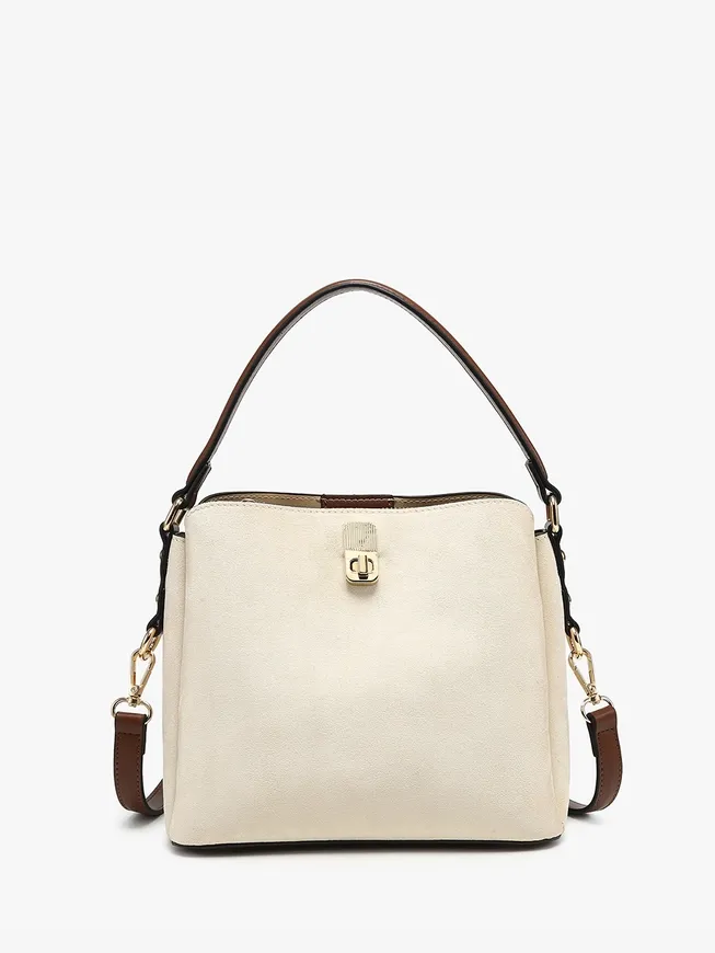 Allison Faux Suede Satchel, Color: OFW/Brown