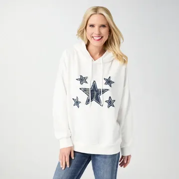 COCO + CARMEN Star Patch Hooded Sweatshirt