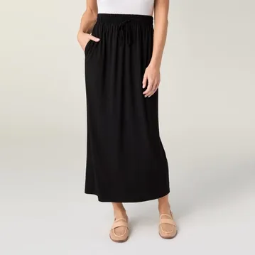 COCO + CARMEN Soft Landing Tie Front Skirt with Pockets