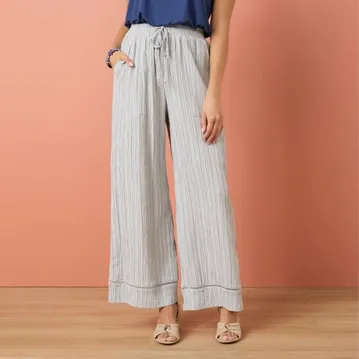 COCO + CARMEN Icelynn Pull-On Textured Pant with Pockets