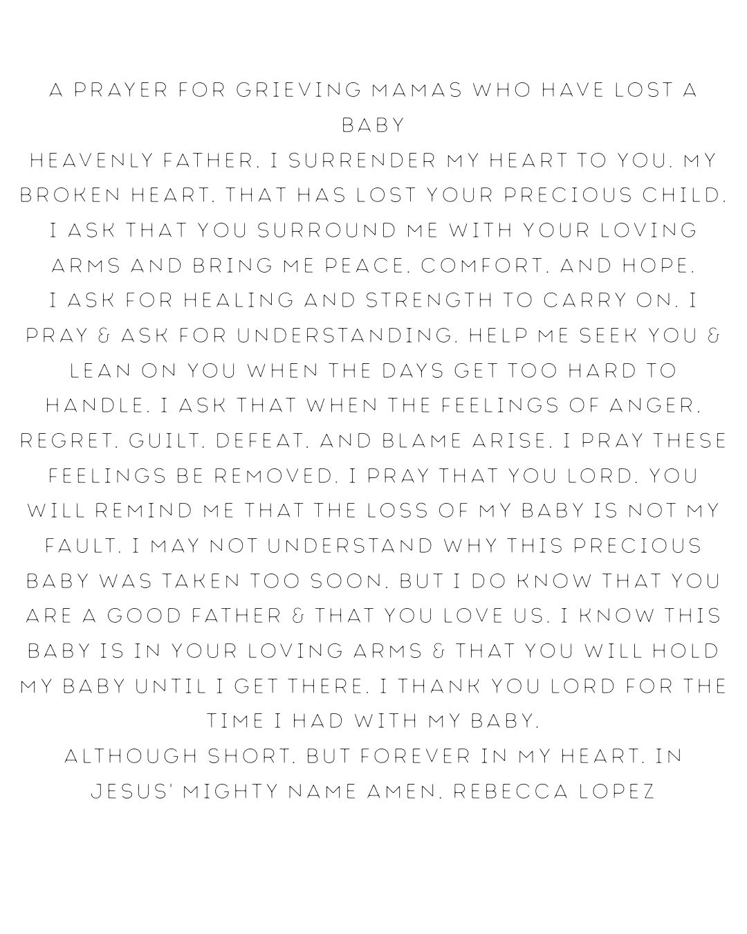 Always My Baby You&#39;ll Be.  For Grieving Mommies