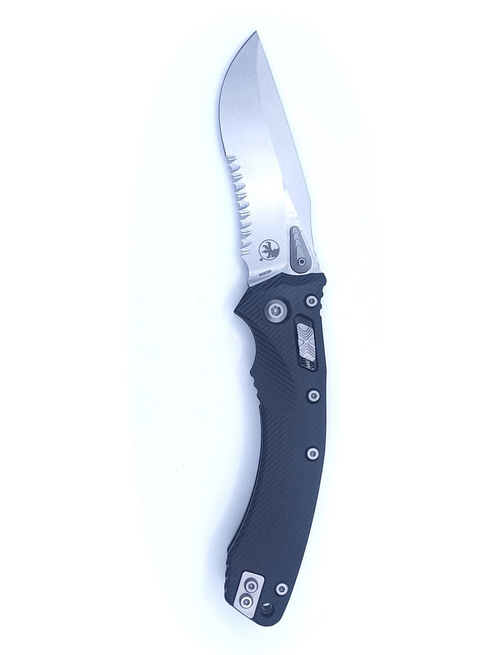 Amphibian - RAM-LOK S/E Fluted G10 Black Partial Serrated