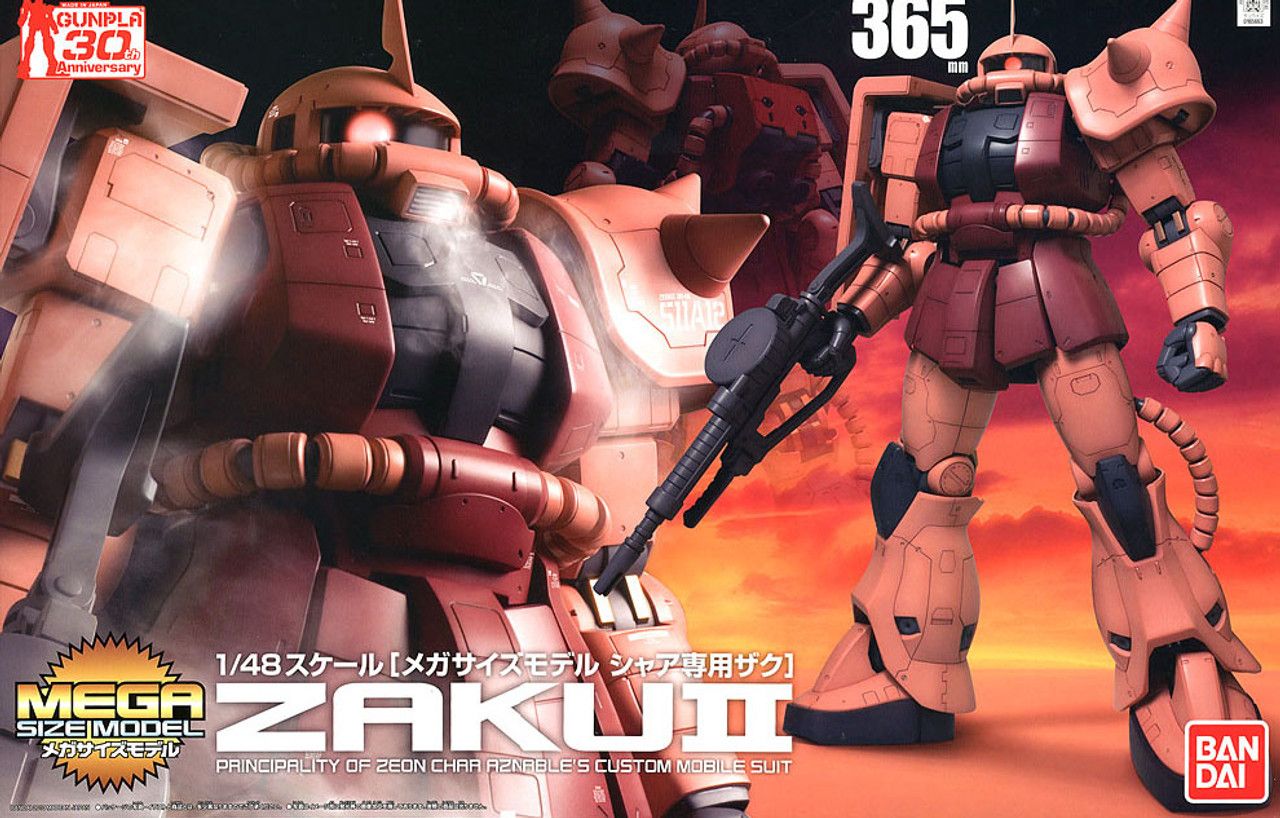 MS-06S CHAR&#39;S ZAKU II, BANDAI HOBBY MEGA SIZE 1/48 (GUNDAM MODEL KIT)