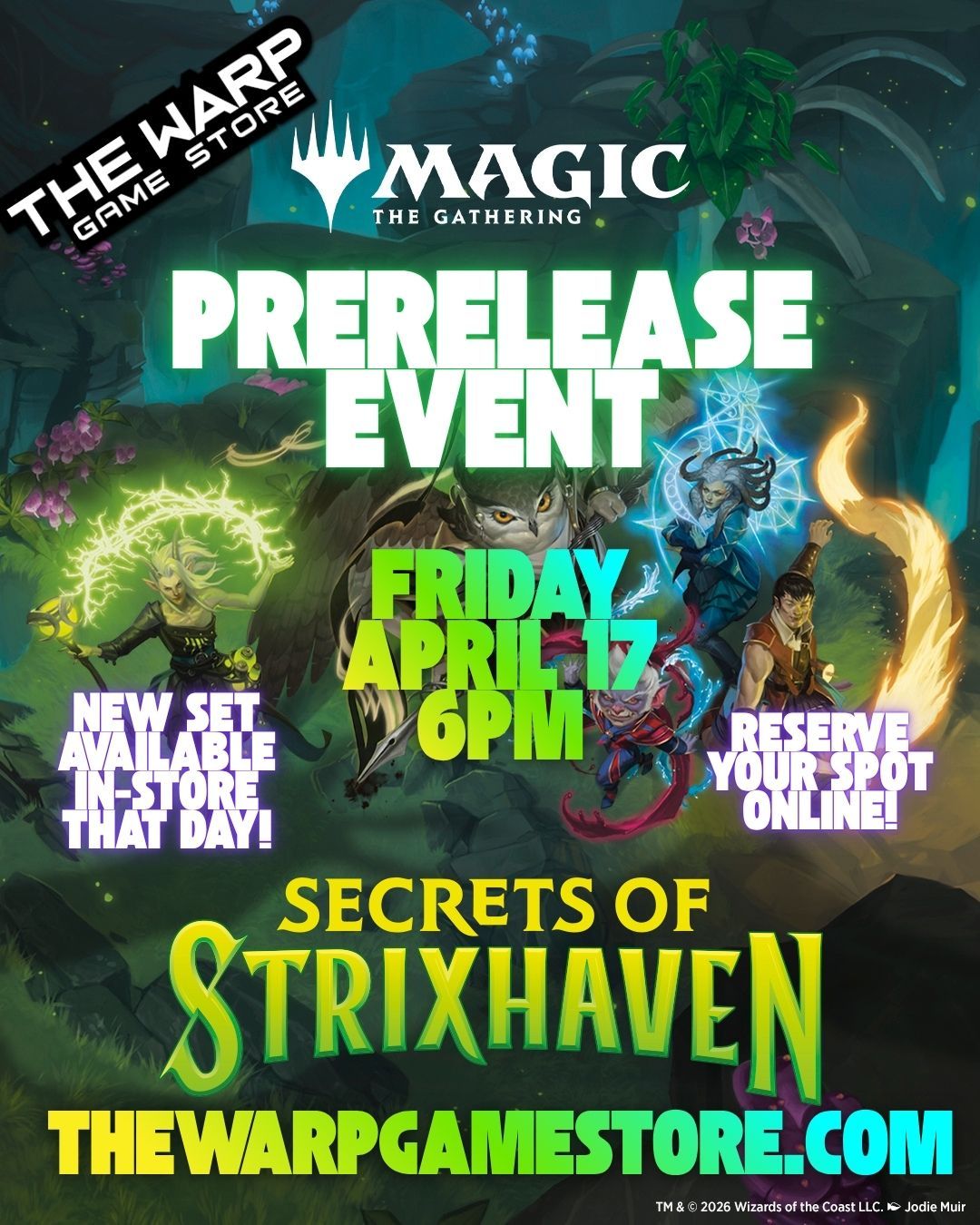 MTG - Secrets of Strixhaven - Prerelease Event - April 17 - 6pm