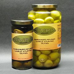 Habanero Infused, Garlic Stuffed Olives (8 oz)