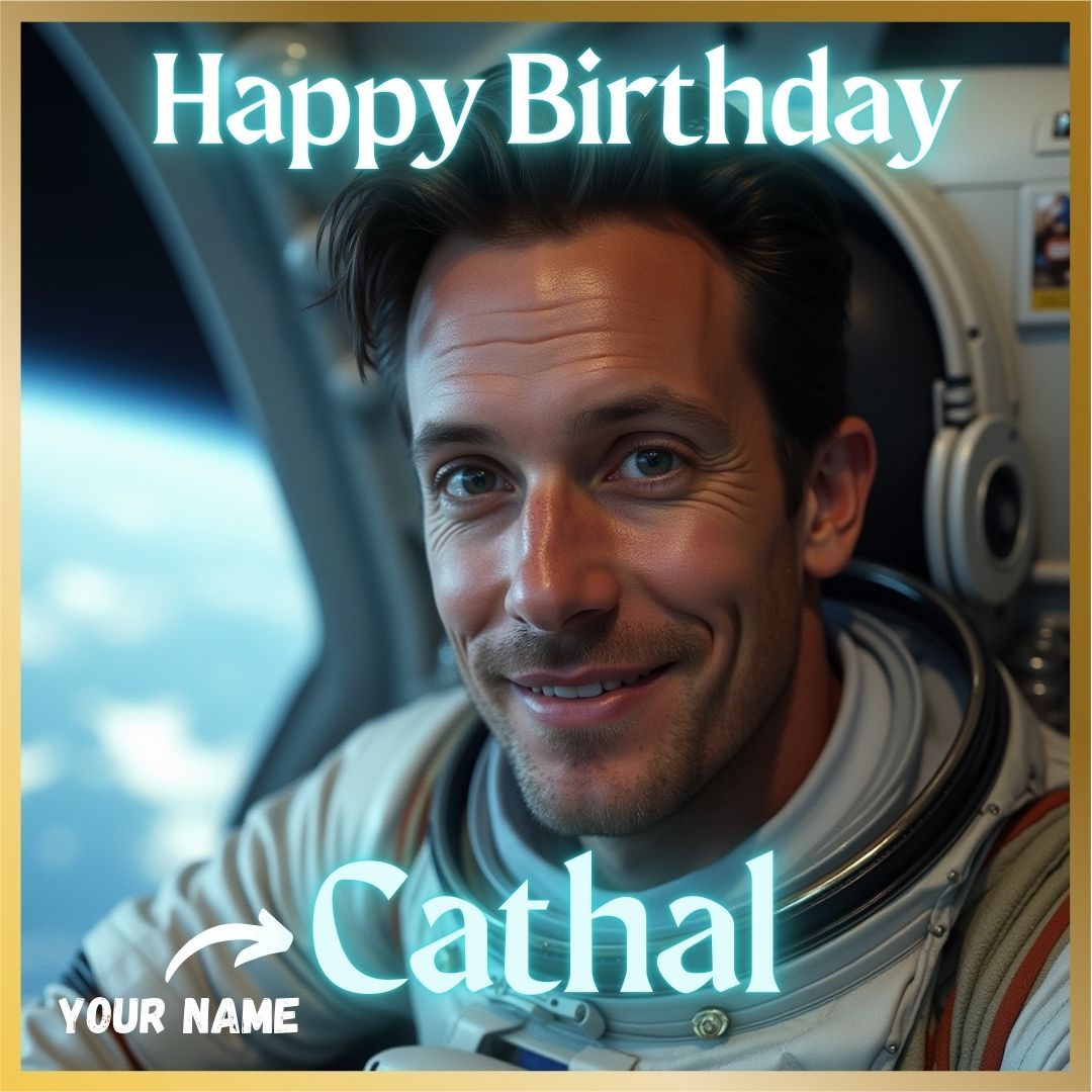 Astronaut Personalised Talking Card (Realistic)