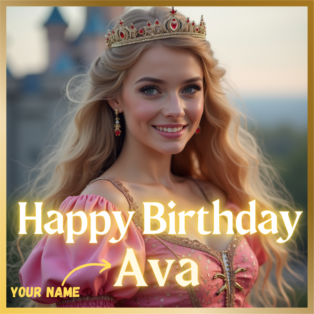Princess Personalised Talking Card (Realistic)