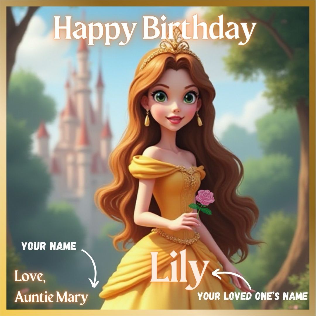 Princess Annabelle Personalised Talking Birthday Card