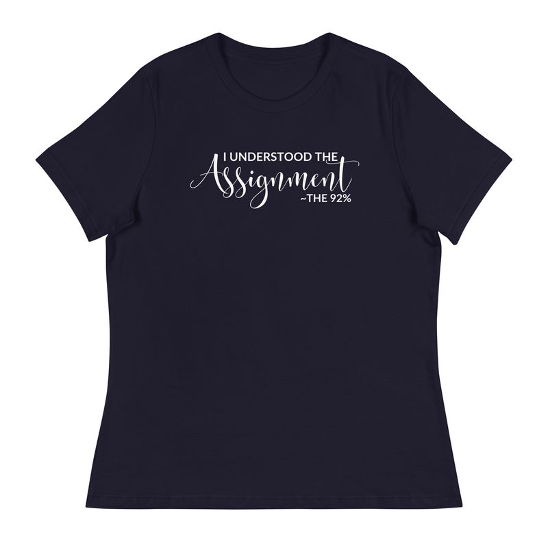 "Assignment" Women's Relaxed T-Shirt (12 Colors)