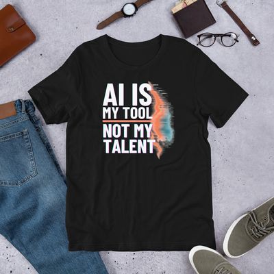 AI IS MY TOOL, NOT MY TALENT - Unisex T-shirt