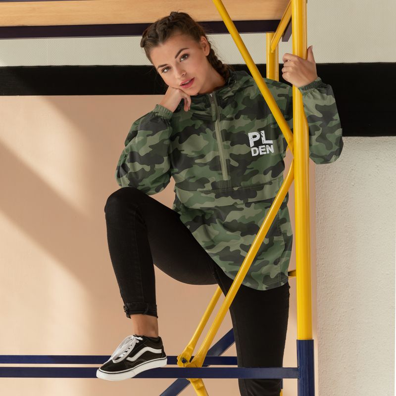 Embroidered PL Den Logo Windbreaker