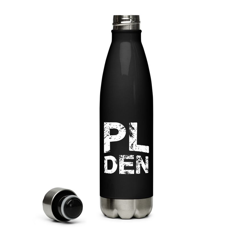 PL Den Logo Stainless Steel Water Bottle