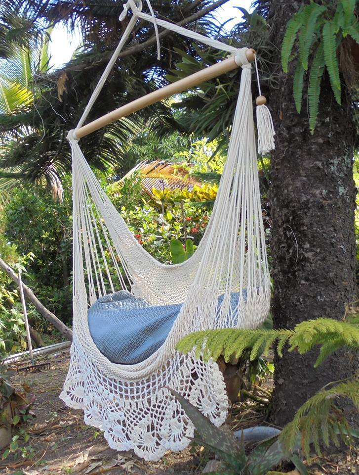 Hammock swing/Hammock chair / Chair swing /Hanging chair /Bohemian decor / Beige hammock/Crochet hammock/Hanging bohemian furniture/gift