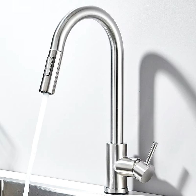 Robinet de cuisine Extractible - Chrome + 2 Flexibles 40cm