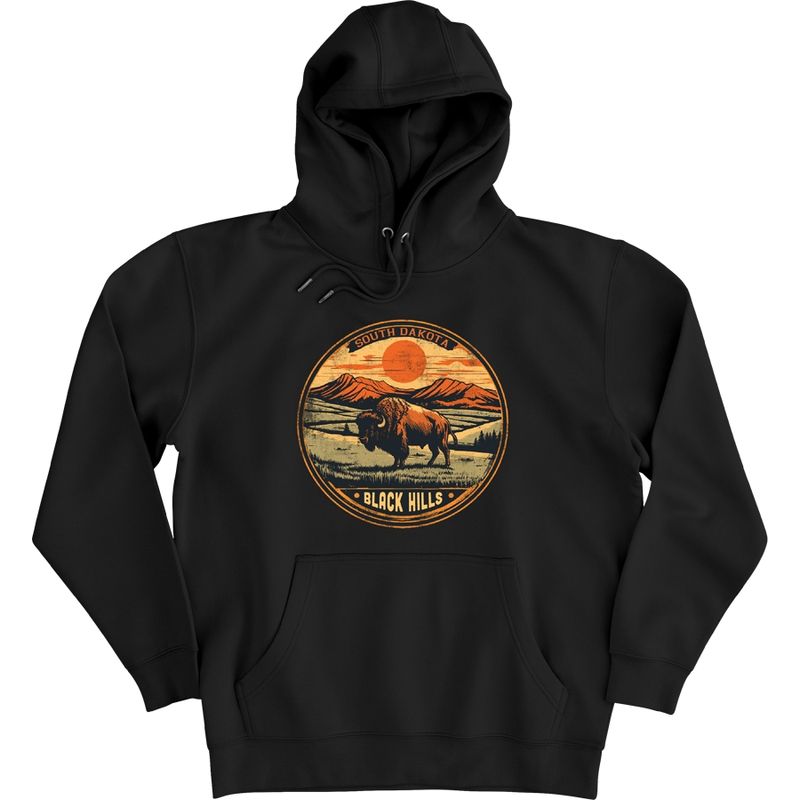 Badlands Hood Pullover Sweat Blk Lone Rock