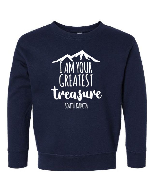 Navy w/I am your Greatest Treasure South Dakota