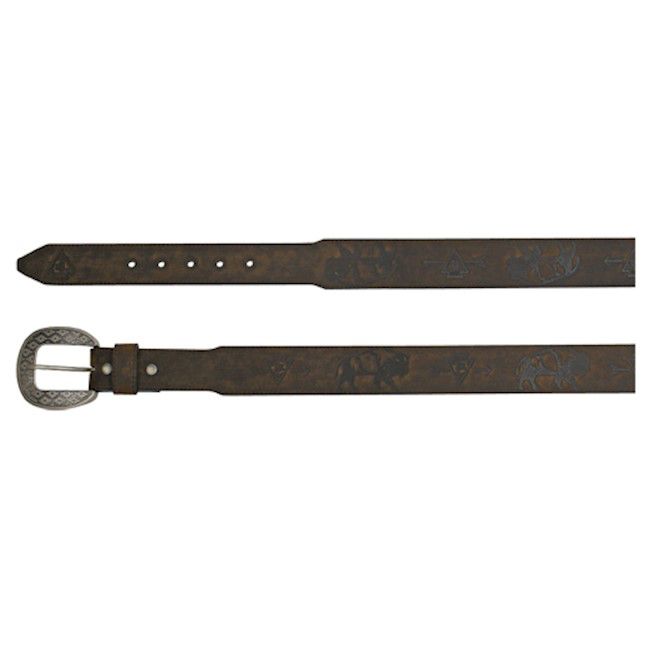 Red Dirt Hat Company Mens Oiled Leather Belt W/Bison And Logo (40)