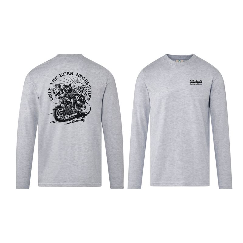 Peace Goods LS Tee Bear Sturgis Hthr Gry