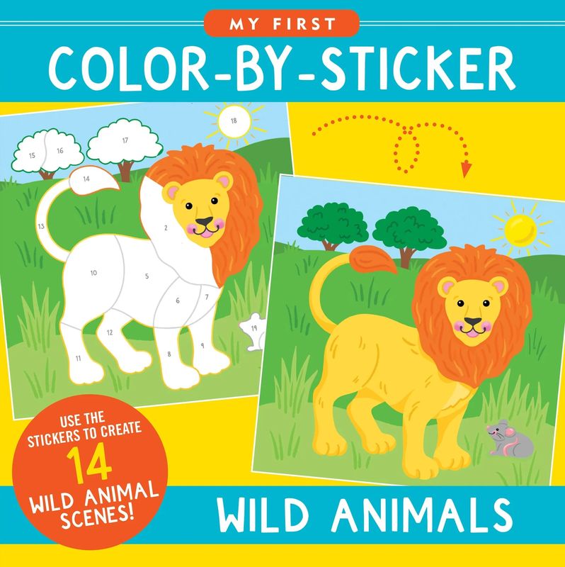 My First Color-by-Sticker Book --Wild Animals