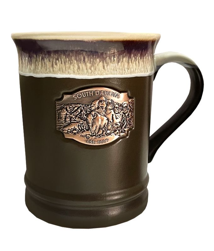 South Dakota 3D Medallion Mug - Reactive Glaze