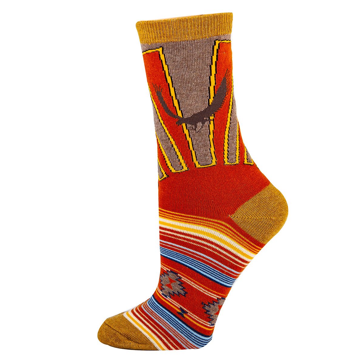 Womens Crew Socks-Sun Rays