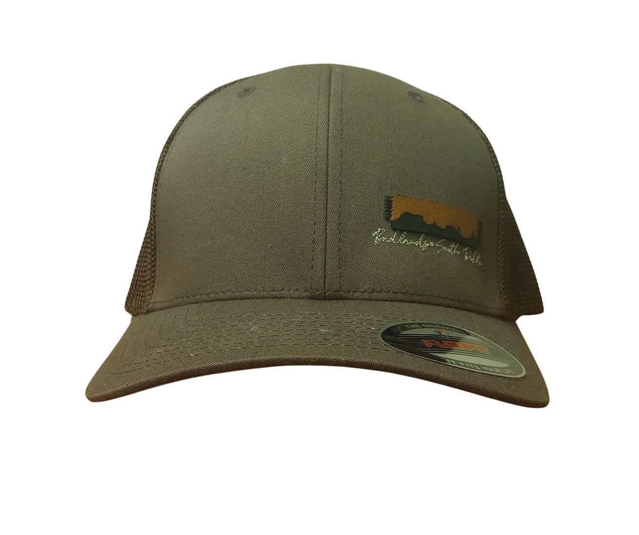 Leather Mesa Landscape Etch Trucker Hat