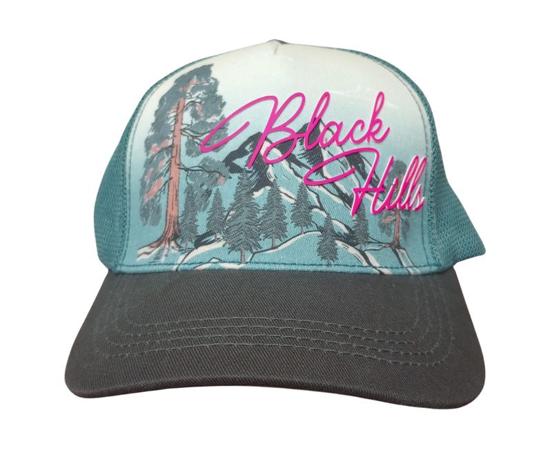 CAP TREES MTN Black Hills Front Trucker Hat