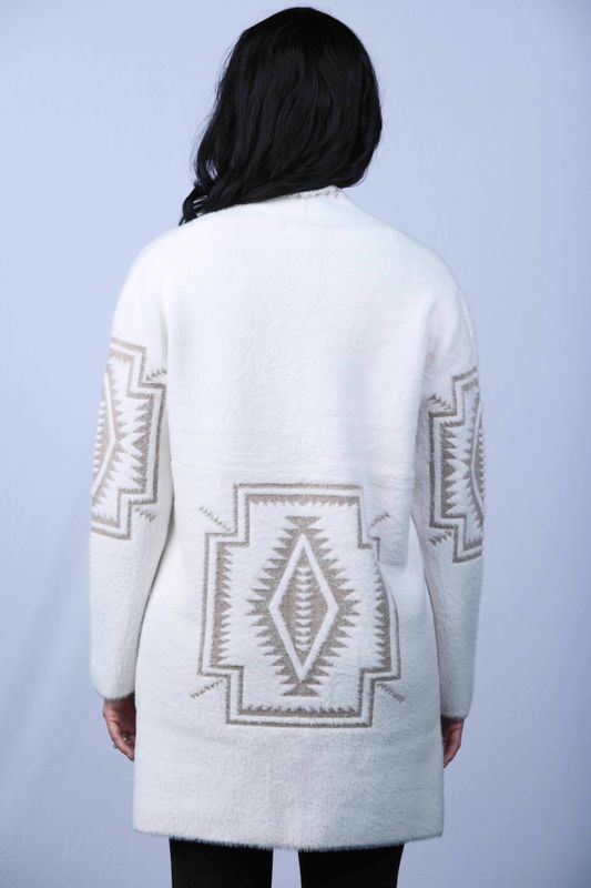 Jaime White/Brown Cardigan
