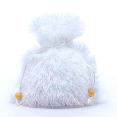 DICE BAG: ULTRA-SOFT FUR, Color: White 5x7