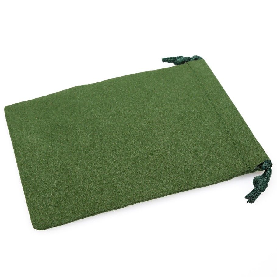 DICE BAG: SUEDECLOTH GREEN (S)