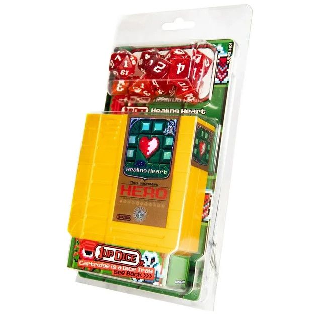1UP-DICE HEALING HEART POLYHEDRAL SET