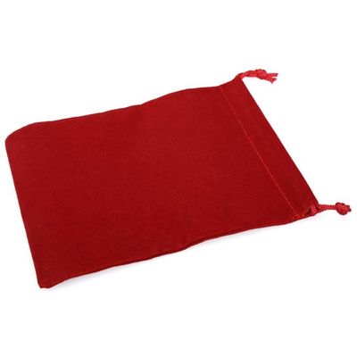 DICE BAG: SUEDECLOTH RED (L)