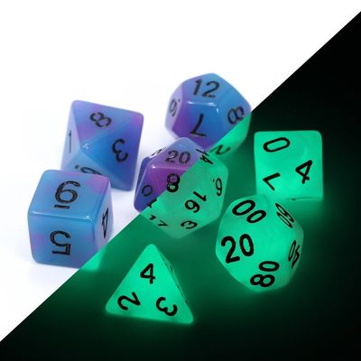 dh DICE SET 7 GLOW-IN-THE-DARK ELDRITCH BLAST