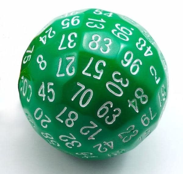 DICE D100 OPAQUE (Assorted Colors)