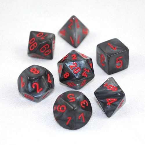 chx DICE SET 7 VELVET BLACK