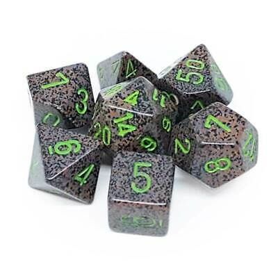 chx DICE SET 7 SPECKLED EARTH