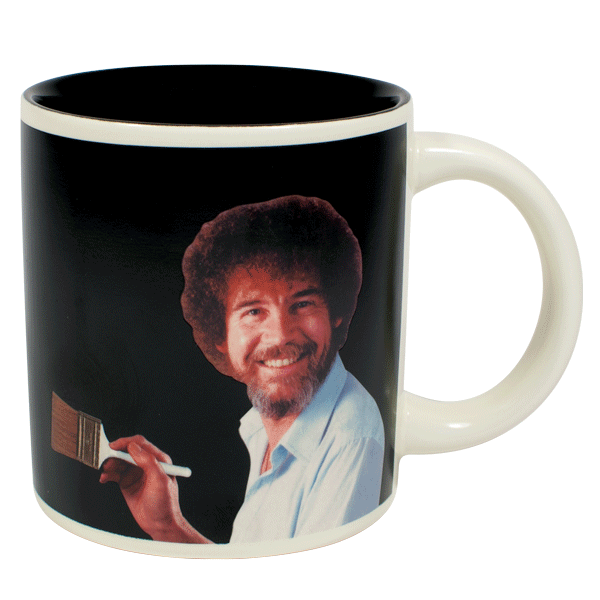MUG: BOB ROSS SELF-PAINTING