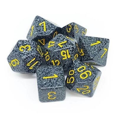 chx DICE SET 7 SPECKLED URBAN CAMO