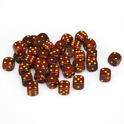 DICE SET 12mm SPECKLED MERCURY