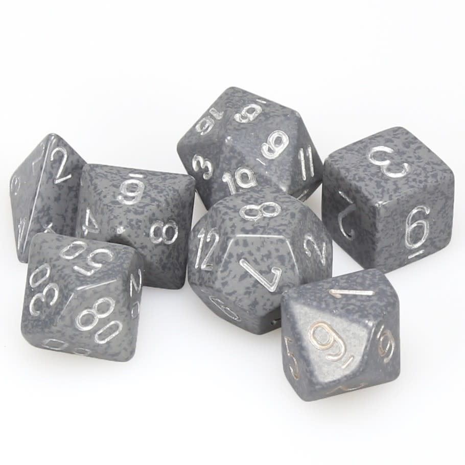 chx DICE SET 7 SPECKLED HI-TECH
