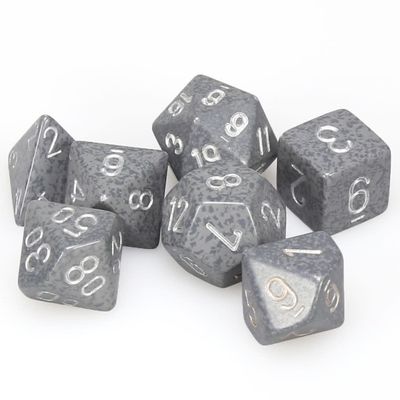 chx DICE SET 7 SPECKLED HI-TECH