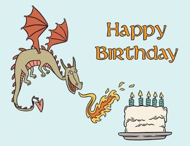 CARD - DRAGON BIRTHDAY