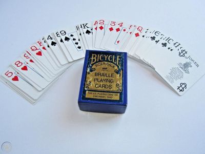 BICYCLE - BRAILLE BLUE