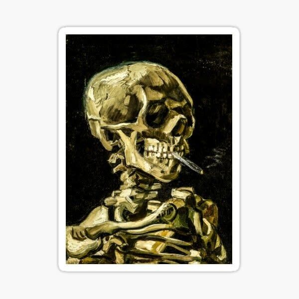MAGNET: VAN GOGH SMOKING SKULL