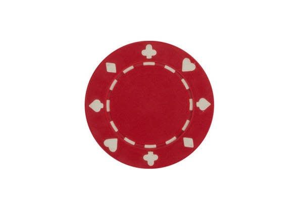 POKER CHIP 11G SUITED RED (50 ct)