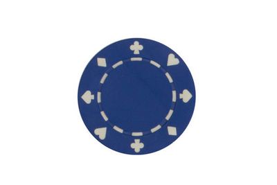 POKER CHIP 11G SUITED BLUE (50 ct)